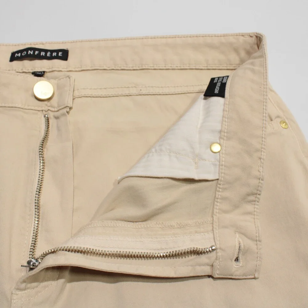 Monfrere NWT Jeans Size 38 US Deniro Slim Straight in Beige Cotton Blend